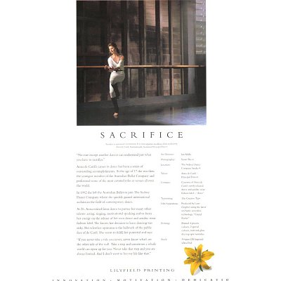 Anna de Cardi 'sacrifice' Calendar 
